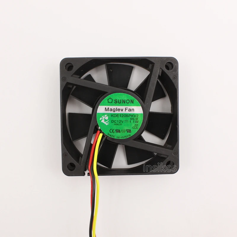KDE1206PKV2 Ультра тихий вентилятор охлаждения DC 12V 1 W 3300RPM 6020 6 см 60*60*20 мм 3