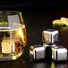 Кубики льда из нержавеющей стали, камни для виски, многоразовые кубики льда, камни для охлаждения, камни для вина, пива, напитков