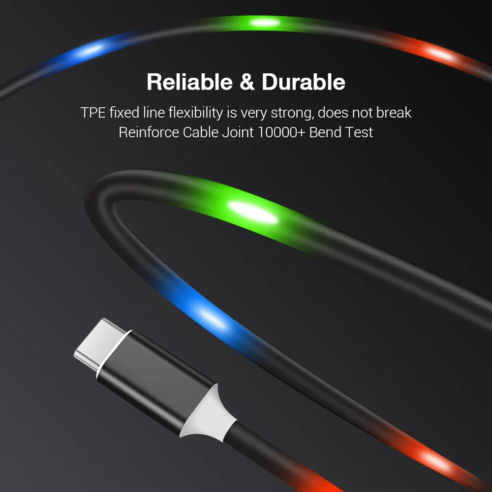  KISSCASE Voice Control Chip Kabel Für iPhone Kabel LED Licht Kabel Für iPhone Beleuchtung Telefon S