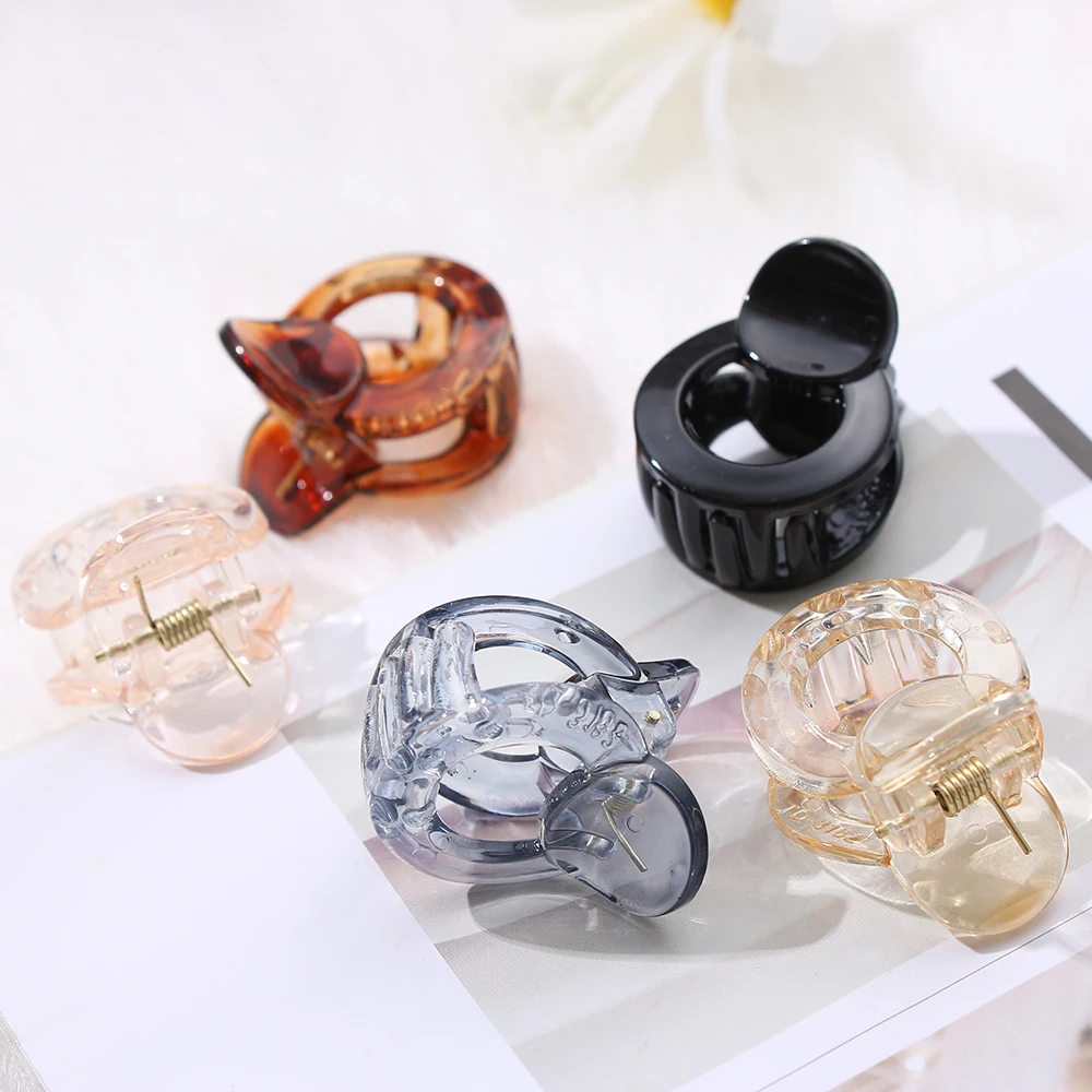 1 Pcs Mini Hair Clip Acetic Barrettes Acid Stone Hairpin Grain Marble Geometric Hair Claw Women Hair Accessories