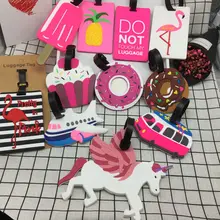 Дорожные аксессуары Творческий Багаж таблички на багаж Чемодан тегов животных мультфильм силикагель чемодан ID Addres держатель переносная бирка