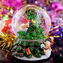 

Musical Box 2018 New Merry Christmas Free Shipping Gifts Snow Multicoloured Lamplight Music Box Of Crystal Ball Arts And Crafts