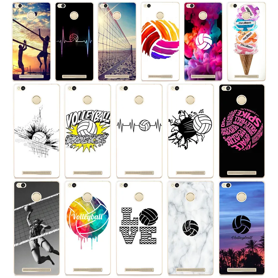 

325DF Volleyball Sports Hard Transparent Cover Case for Xiaomi Redmi 3S 3Pro 4a 5 plus Note 4 4x 5a 4pro Mi5 mi a1