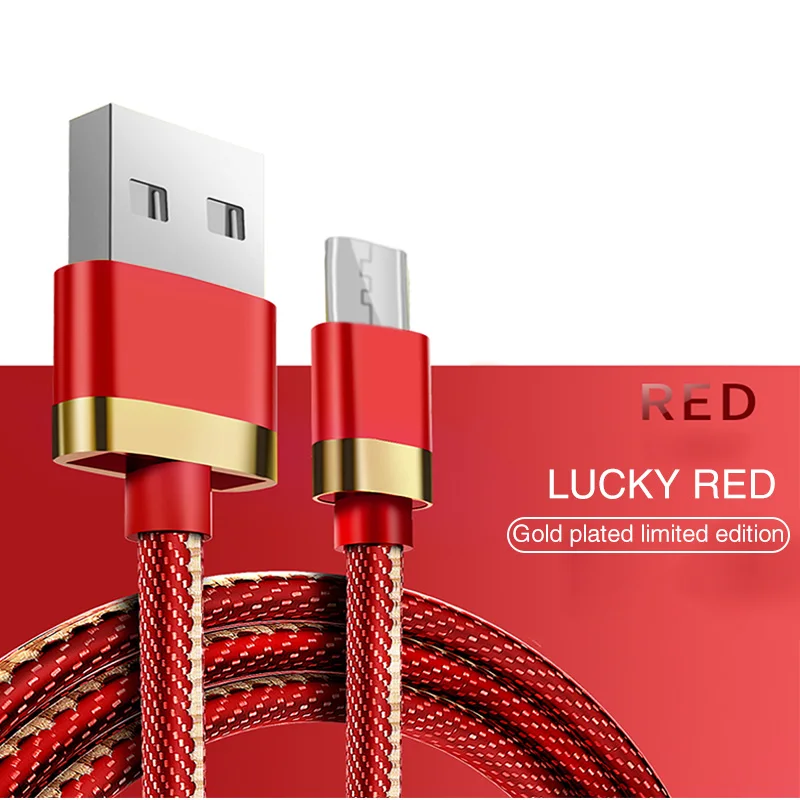 Usb type-C Micro кабель из цинкового сплава прочный кабель для samsung S8 S9 huawei type C Micro Быстрая зарядка линия передачи данных на Xiaomi USB Micro - Цвет: For Micro  Red