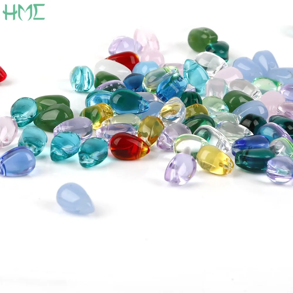 5Pcs 9X6 Millimetri Repubblica Perle Di Acqua Di Cristallo A Goccia Di Gocce Di Vetro Branelli Di Rondelle Per Monili Che Fanno Accessori Fai Da Te Di