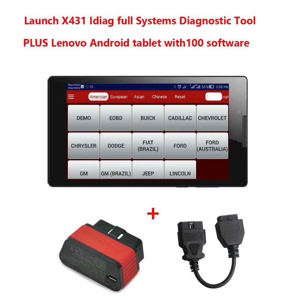 Cheap Launch X431 Idiag Full Systems DBScar Bluetooth Auto Diagnostic Tool Work with Lenovo