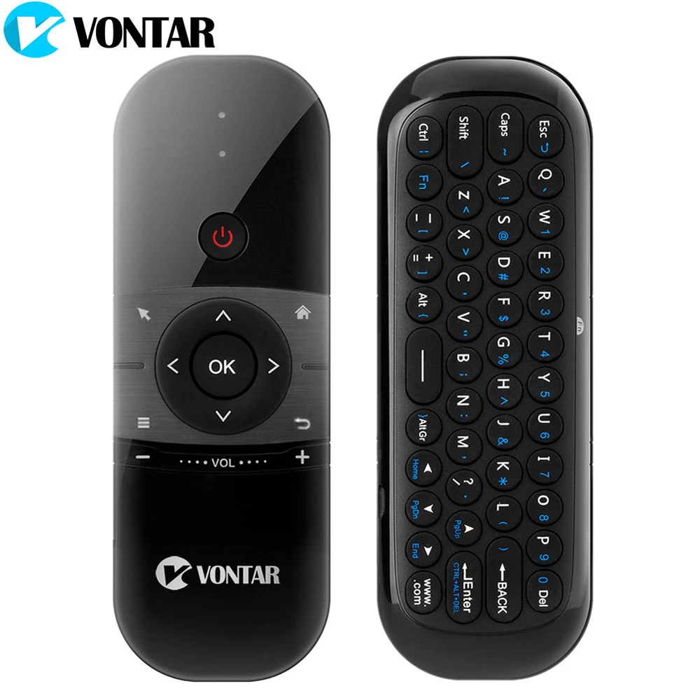 VONTAR Air mouse перезаряжаемая английская русская 2,4 ГГц Беспроводная клавиатура Пульт дистанционного управления для Windows Android tv Box PC gamer