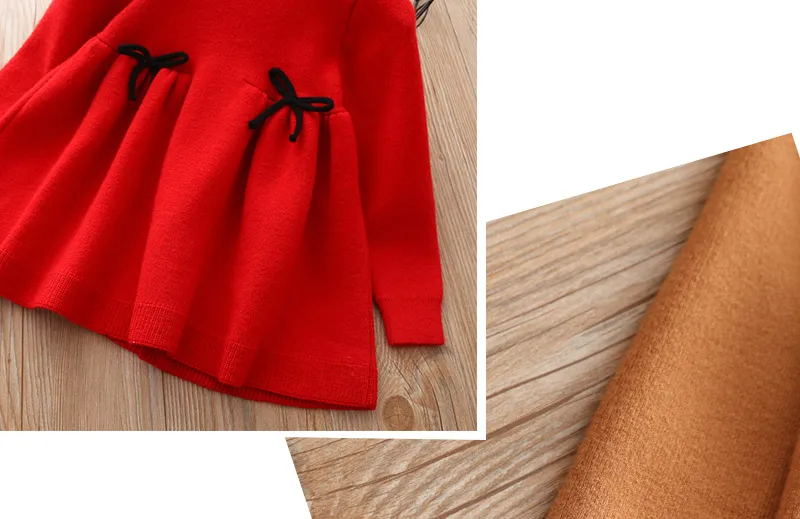 Kids Girls Knitted Dress Long Sleeve Dresses For Girls Winter 2018 Party Princess Kids Dresses For Girls Clothing (5)