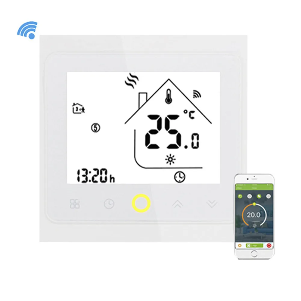 

Wifi Thermostat Programmable For Water Heating LCD Display Smart WIFI Temperature Controller Works Alexa For Voice Control.