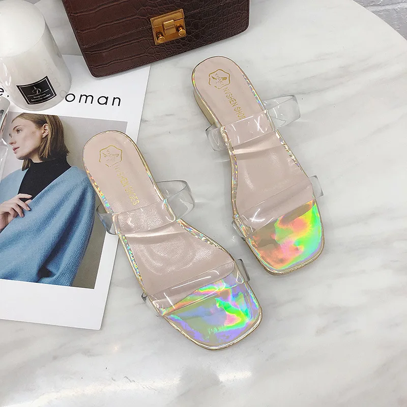 Jookrrix Women Mesh Sandals 2019 Woman Brand Wedges High 3 cm Fashion Slipper Platform Silver Chunky Sandals Shoes Fashion