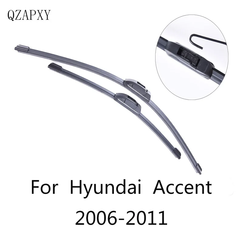 Передняя и задняя щекта стеклоочистителя для hyundai акцентом из 2000 2001 2002 2003 2004 до стеклоочиститель аксессуаров для автомобилей - Цвет: For Accent 2007-2011