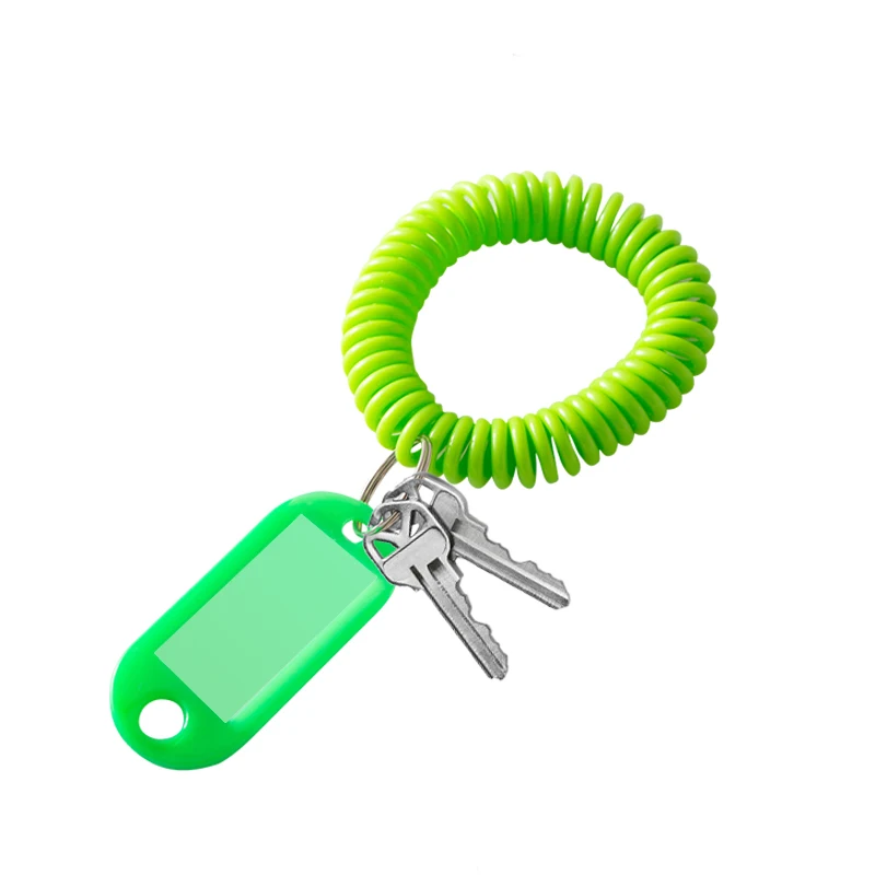 POMPOM растягивающаяся рулонная цепочка для ключей ID меток брелки с именными