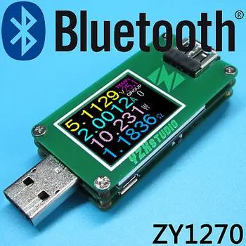 

Bluetooth + QC2.0 QC3.0 USB Power Monitor current- voltage coulometer capacity table Voltmeter ammeter Tester meter