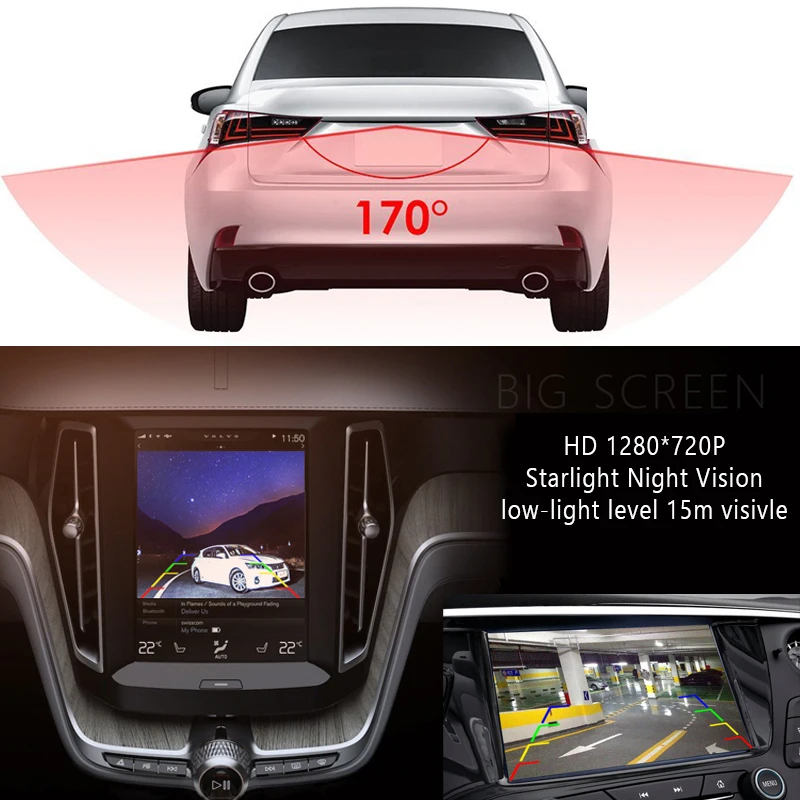 GreenYi 170 градусов Starlight ночное видение автомобильный багажник ручка заднего вида камера для Skoda Fabia Octavia Yeti Superb Audi