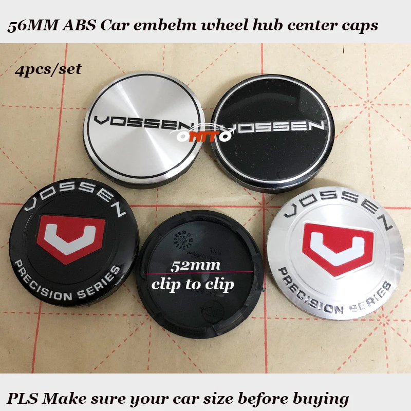 

4pcs For bmw E65 E86 E89 E85 E91 E92 E93 F02 Vossen Car Emblem logo badge Auto Rims wheels hub Center caps 56MM 2.2INCH