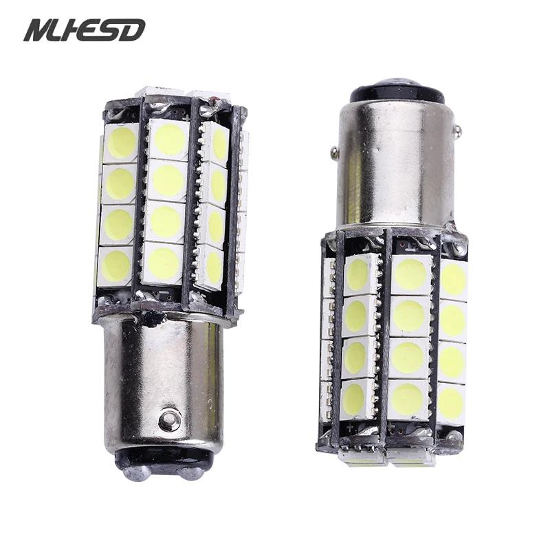 100Pcs 1156 1157 P21 BAY15D turn signal brake lights backup fog lamp 36SMD 5050 360 lighting car