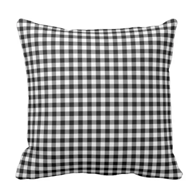 Throw Pillow Cover Colorful Check Black And White Gingham Checkered Decorative Pillow Case Home Decor Square 18 X 18 Inch Pillo Cushion Cover Aliexpress