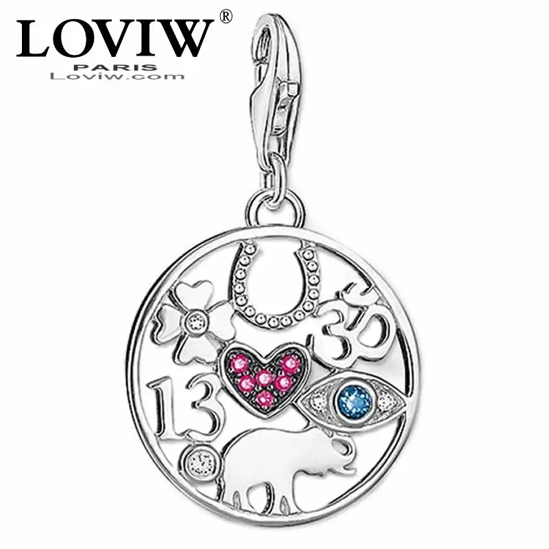 

Luck Om Disc Charm,Women style Charm Party Good Jewelry For Ladies,2017 NEW Gift In Silver & Zirconia Fit Bracelet