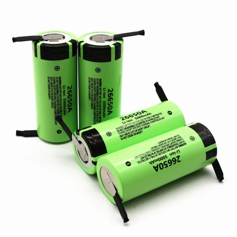 Fikida 26650 аккумуляторная батарея 26650A литиевая батарея 3,7 V 5000mAh 26650-50A подходит для фонарика+ DIY никель