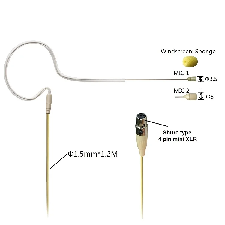 L6A   01-2  single ear headset microphone - 750