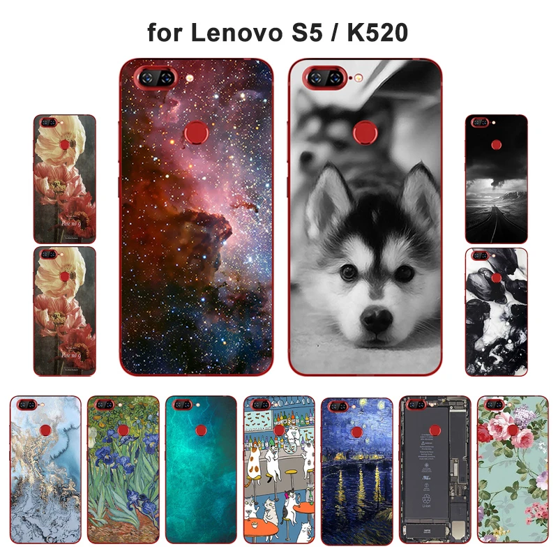 

for Lenovo S5 Silicone Phone Case 5.7 inch for Lenovo K520 Scenery Painted Mobile Phone Back Cover for Lenovo S5 K520 Coque