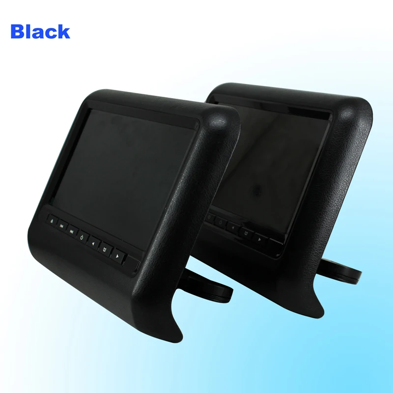 Car Headrest Monitor 9 Inch(169) Digital LCD AV HD Monitor 2 PCS (Black Color)in Car