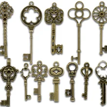 DoreenBeads смешанные античные бронзовые подвески в форме ключей 33х13мм-69х20мм, 24 шт(B13922