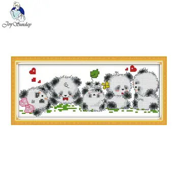 

Joy sunday cartoon style Lovely baby pandas long online cross stitch patterns for christmas gifts
