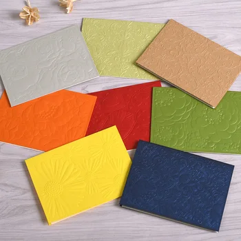 

Eno Greeting Embossed Flower Cards 3d business greeting cards gift message invitation cards