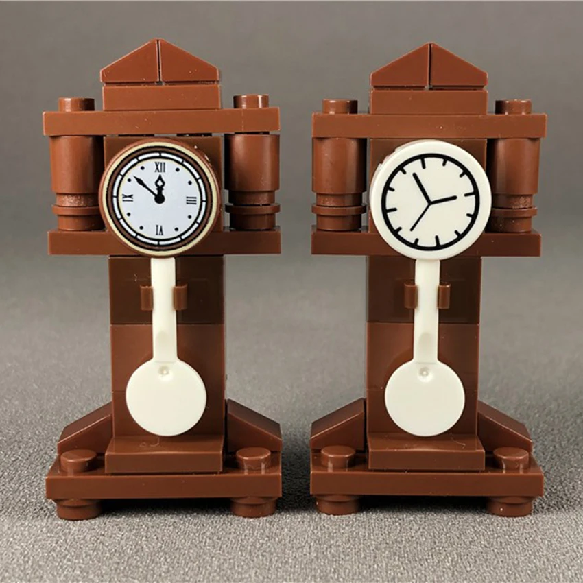 LegoINGlys City Series Pendulum Vintage Clock Block Home Accessories MOC Bricks Building Blocks Furniture DIY Toys For Children (2)