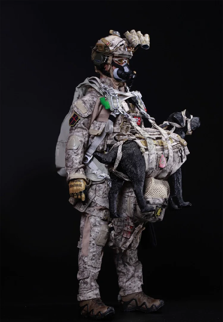 1/6 Спецназ ВМС команда Six DEVGRU Halo фигурка с собачкой Студенческая Модель игрушки