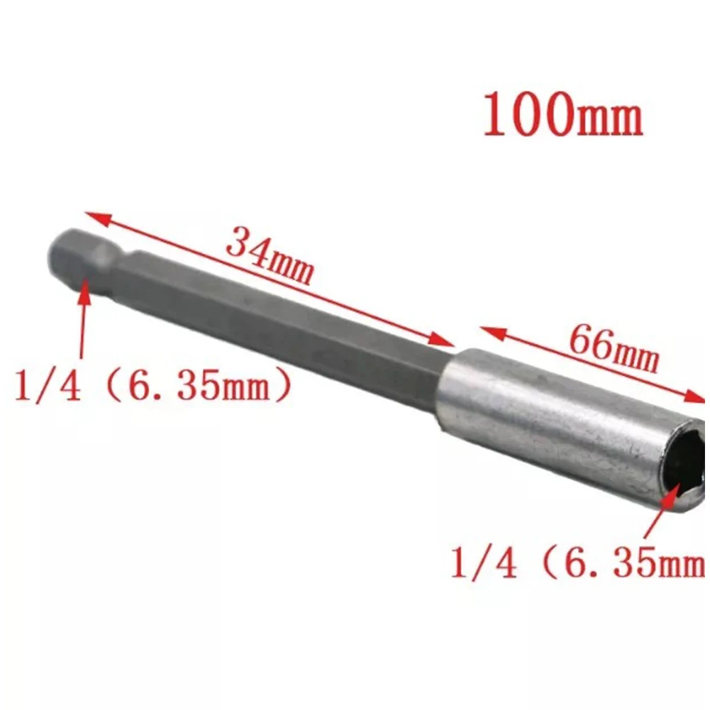 1/4 защитный чехол для видеосьемки держатель стержня Удлинительный наконечник Шестигранная Отвертка Ручной инструмент силовой Аксессуар Магнитный 60/100/150 мм