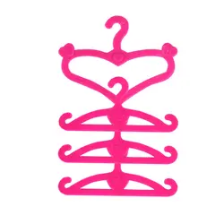 20 шт./лот розовый Вешалки платье Одежда Аксессуары для куклы Барби притворяться, играть в новый год для девочек подарок