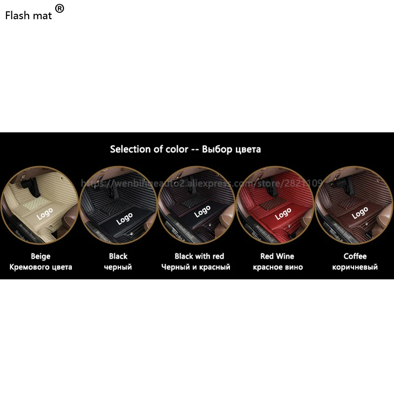US $62.07 Flash mat Logo car floor mats for Jaguar XF XE XJL XJ6 XJ6L FPACE FTYPE brand firm soft car accessories car styling Custom