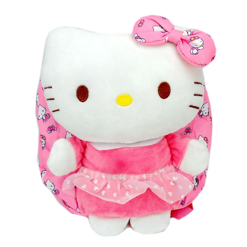 Cartoon Hello Kitty plush backpack cute toys hobbies children backpack dolls school bag plush bags for