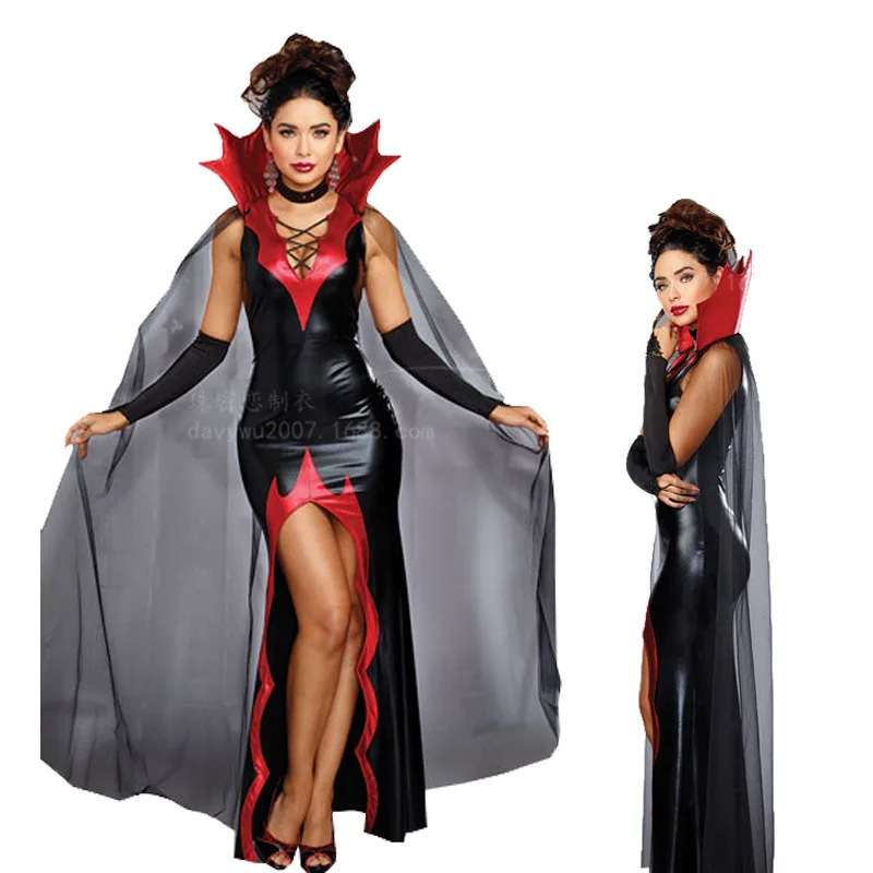 2018 New Women Slim Vampirte Cospaly Costume for Halloween Gothic The