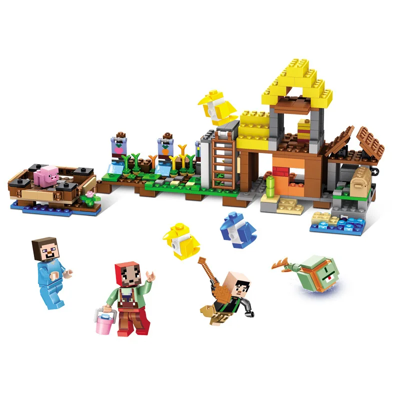 

520pcs 4in1 Children's building blocks toy Compatible Legoingly minecrafted Model Building Kits DIY figures toy gifts