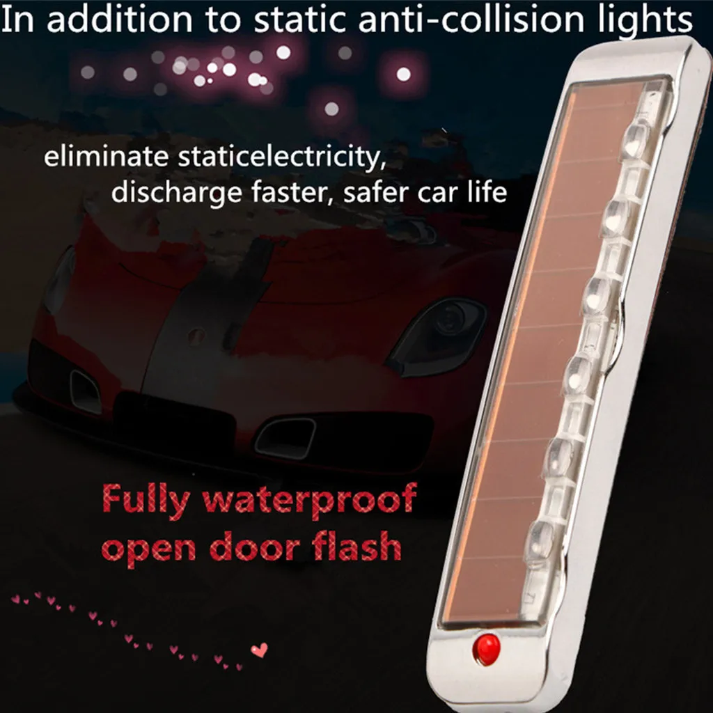 

Car Accessories Solar Anti-Static Sollision Light LED Multi-Function Warning Light Luces Led Para Auto Car Accessories