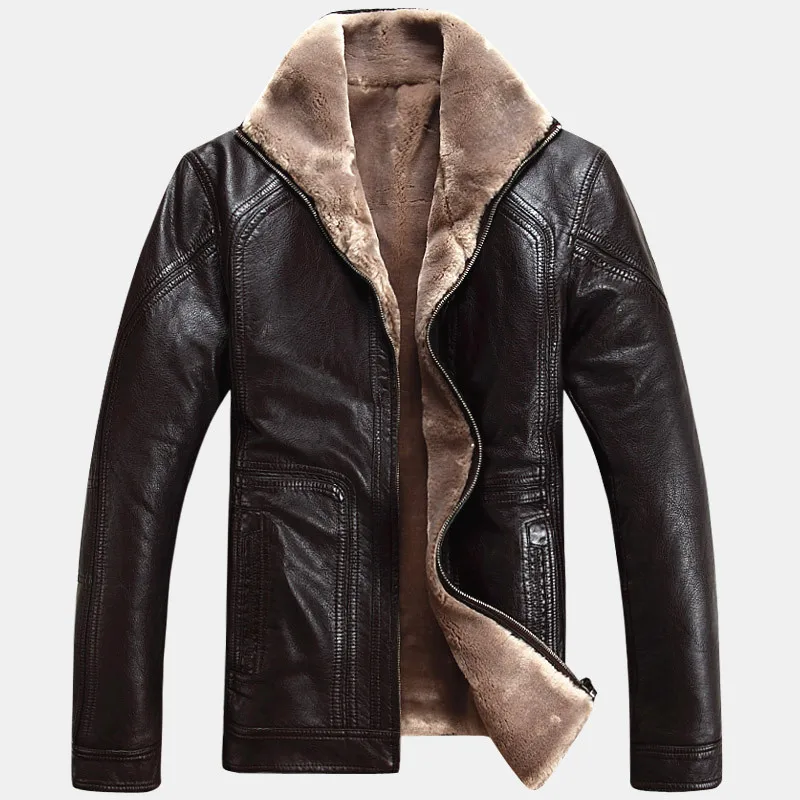 Free Shipping Hot Sale Winter Thick Sheep Leather Garment Casual flocking Leather Jacket Mens Clothing Leather Jacket Coat Men Free Shipping Hot Sale Winter Thick Sheep Leather Garment Casual flocking Leather Jacket Mens Clothing Leather Jacket Coat Men