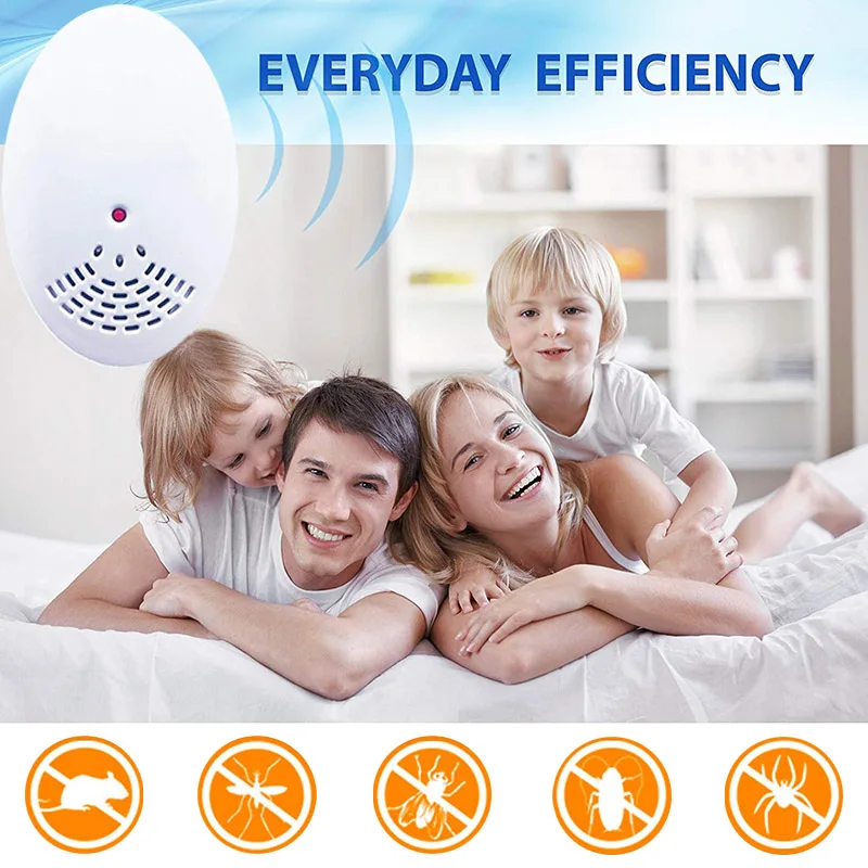 

Electronic Ultrasonic Insect Repellent Indoor Plug In Pest Repeller for Mosquito Mice Cockroach LBShipping