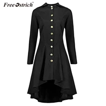 Зимняя куртка из страуса, Женская длинная однотонная куртка на пуговицах, Женская куртка, Женская куртка N30