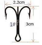 50 шт., якорный крючок из углеродистой стали, морские рыболовные заостренные крючки, тройной крючок, рыболовные снасти, рыболовный крючок 12/0# до 16 - Цвет: 1