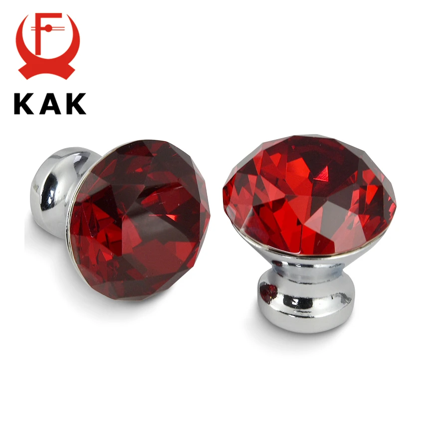 30mm Kitchen Cabinet Handles Diamond Shape Design Crystal Glass Knobs Cupboard Pulls Drawer Knobs Furniture Handle Hardware Furniture Handles Kitchen Door Handles