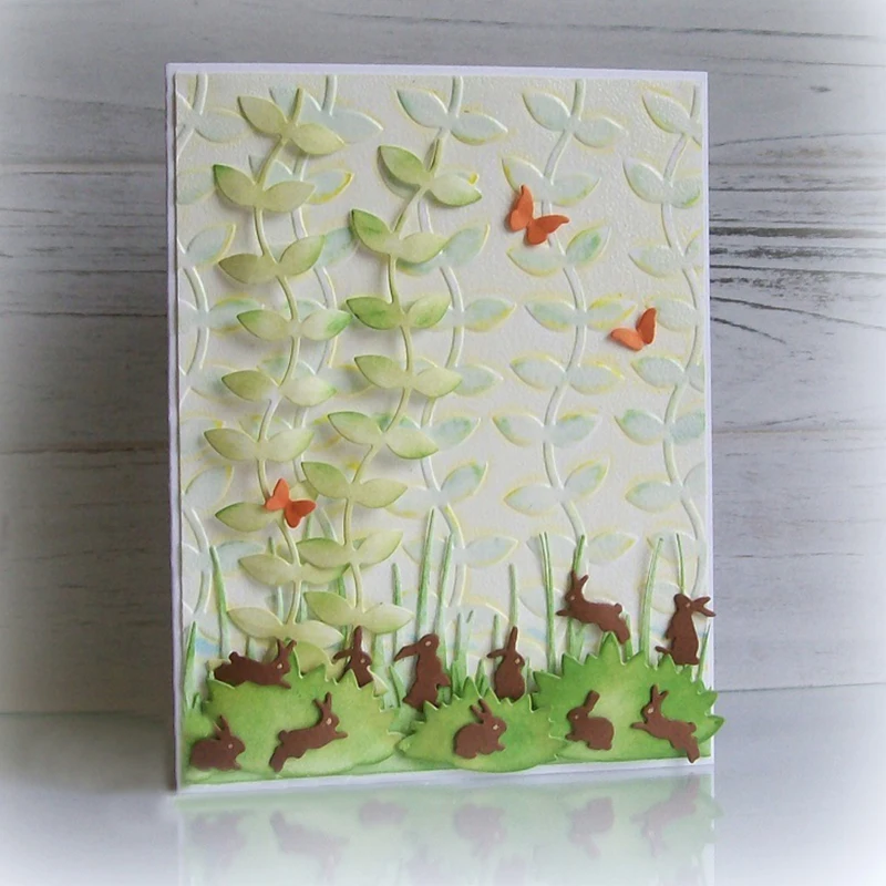 

Happy Rabbits Metal Cutting Dies Stencil For DIY Scrapbooking Decorative Embossing Suit Paper Card Die Cutting Template