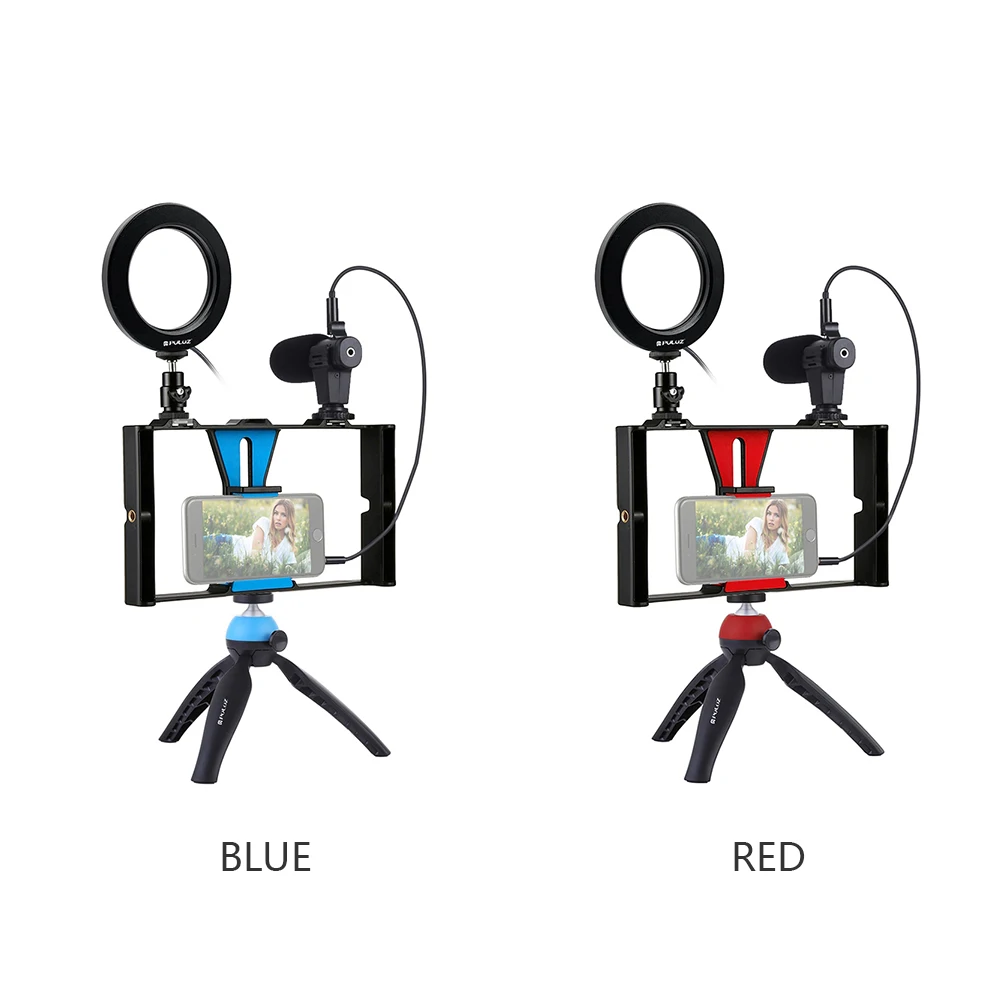 Комплект для фотосъемки в реальном времени/Макияж для фотосъемки видеосъемка с светодиодный светильник-кольцо и микрофонный штатив