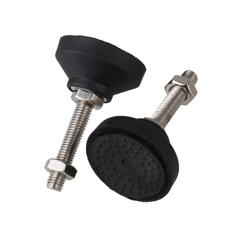Black-50mm-Dia-Bass-M10-x-53mm-Thread-Screw-On-Type-Adjustable-Levelling-Feet-Furniture-Glide