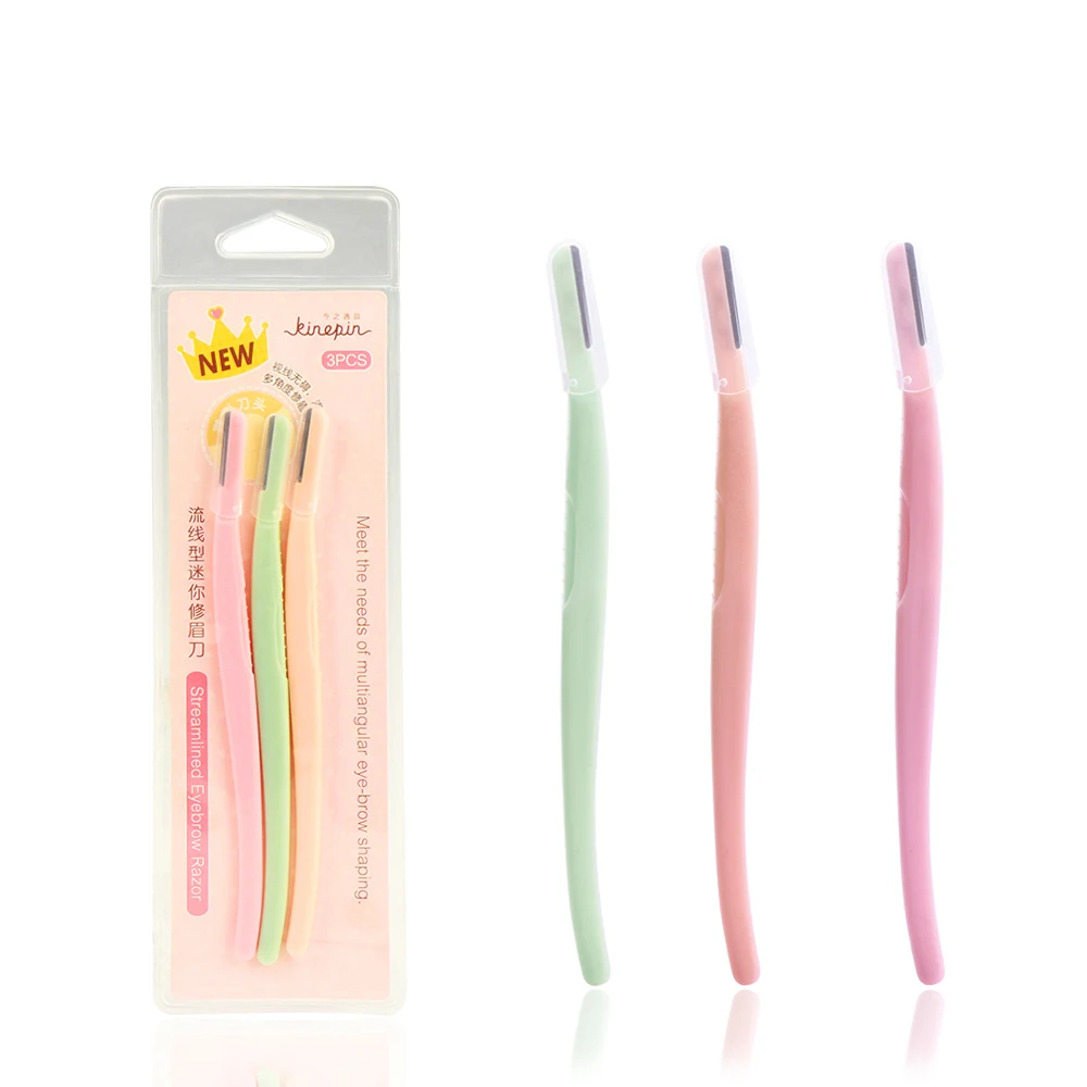 

3pcs/pack Eyebrow Razor Facial Hair Remover Eyebrow Trimmer Sharp Mini Makeup Knife Shaper Blade Hair Remover Tool