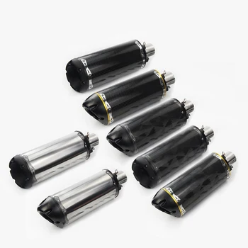 

36-51MM Universal Exhaust Motorcycle Two Brothers Pipe With Laser Marking Sticker Carbon Fiber For Drop Shipping