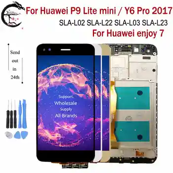 

LCD With Frame For Huawei P9 lite mini SLA-L02 SLA L22 L03 L23 Full Display Screen Touch Sensor Digitizer Assembly Y6 Pro 2017