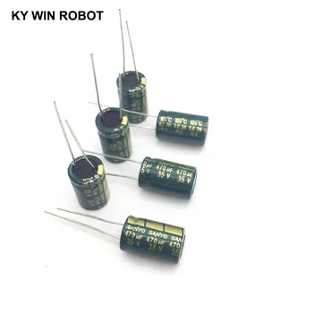 

10pcs electrolytic capacitors 470UF 35V 10x16mm 105C Radial High-frequency low resistance Electrolytic Capacitor